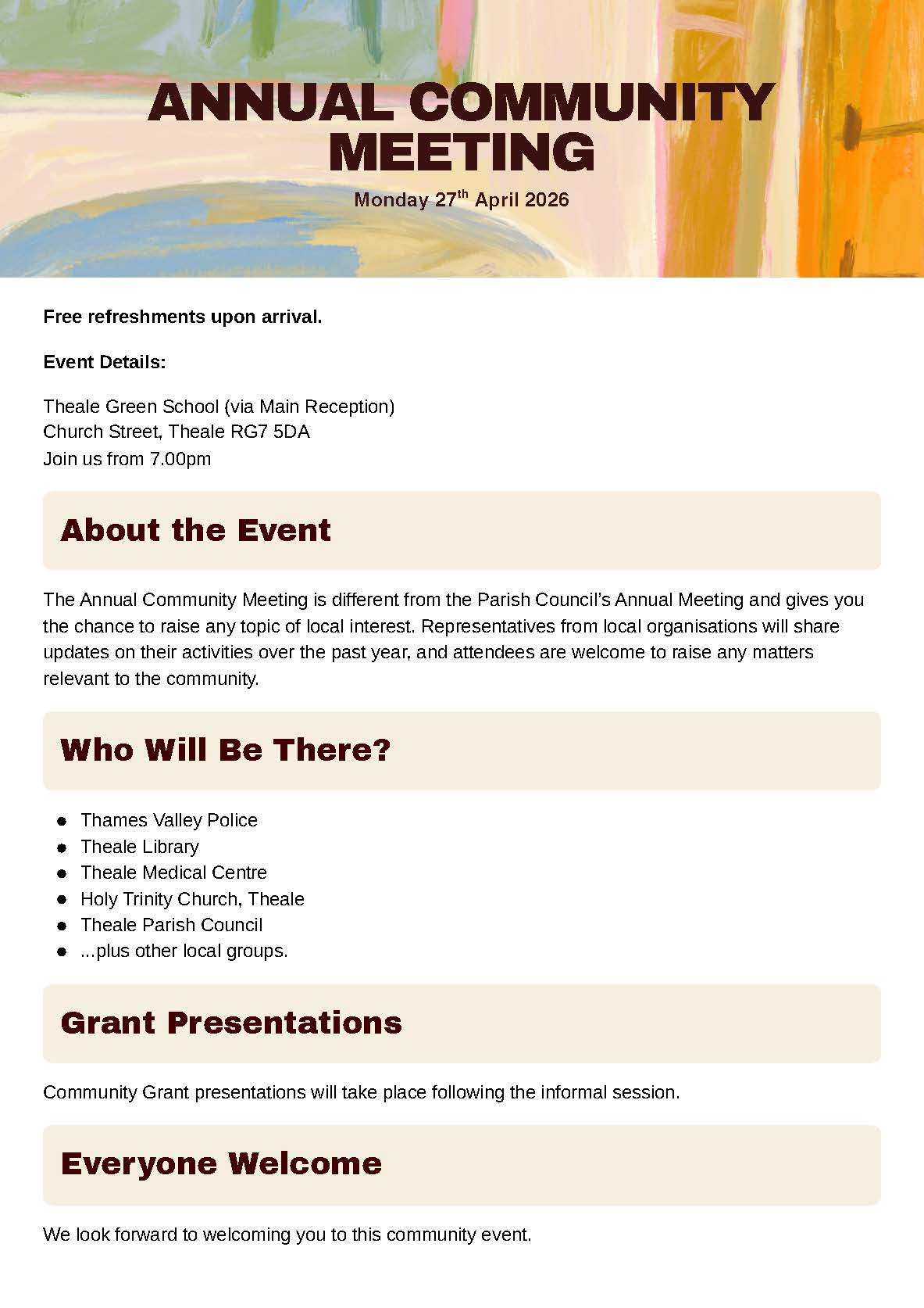 Annual Community Meeting