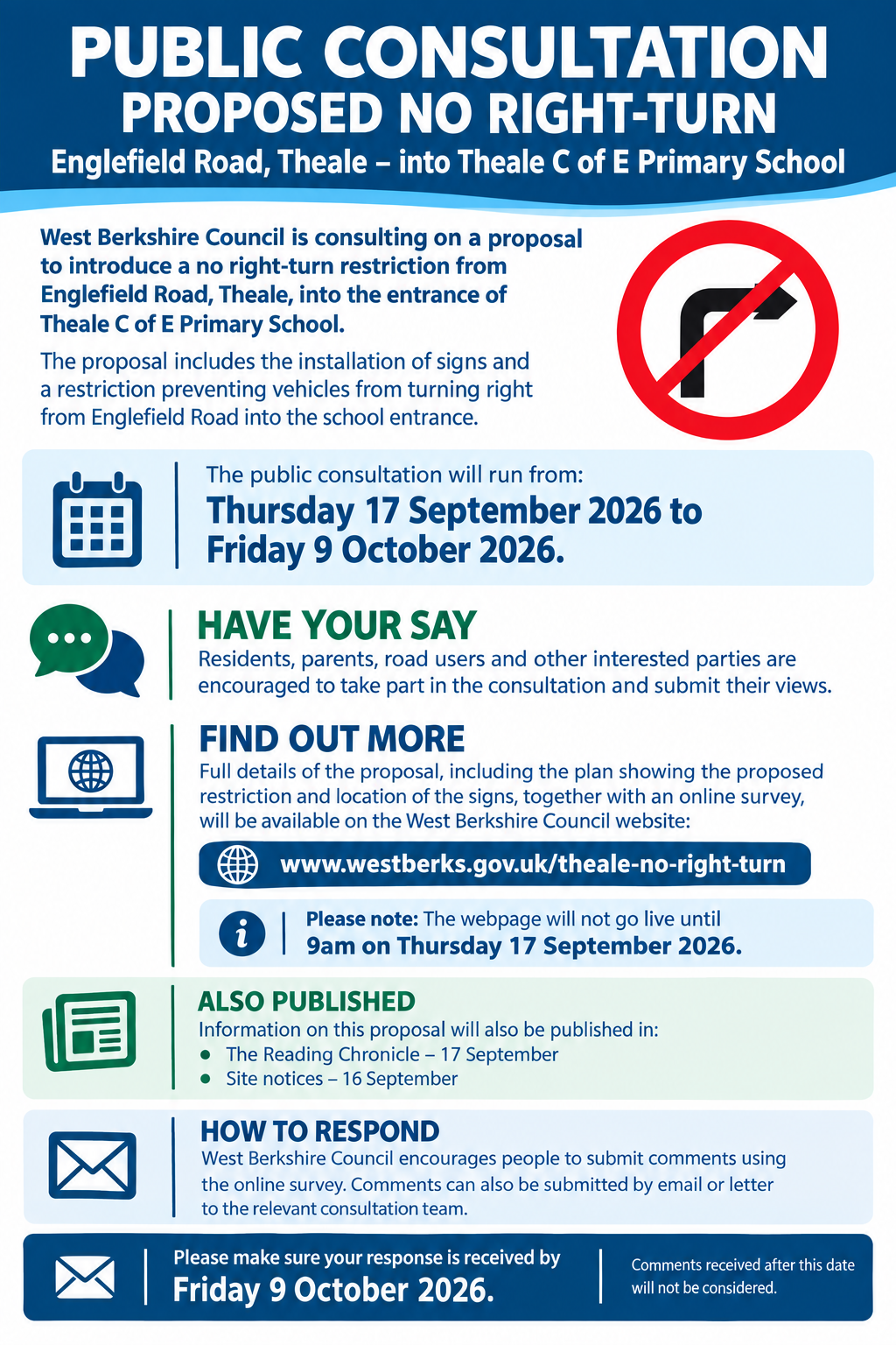 PUBLIC CONSULTATION – PROPOSED NO RIGHT-TURN